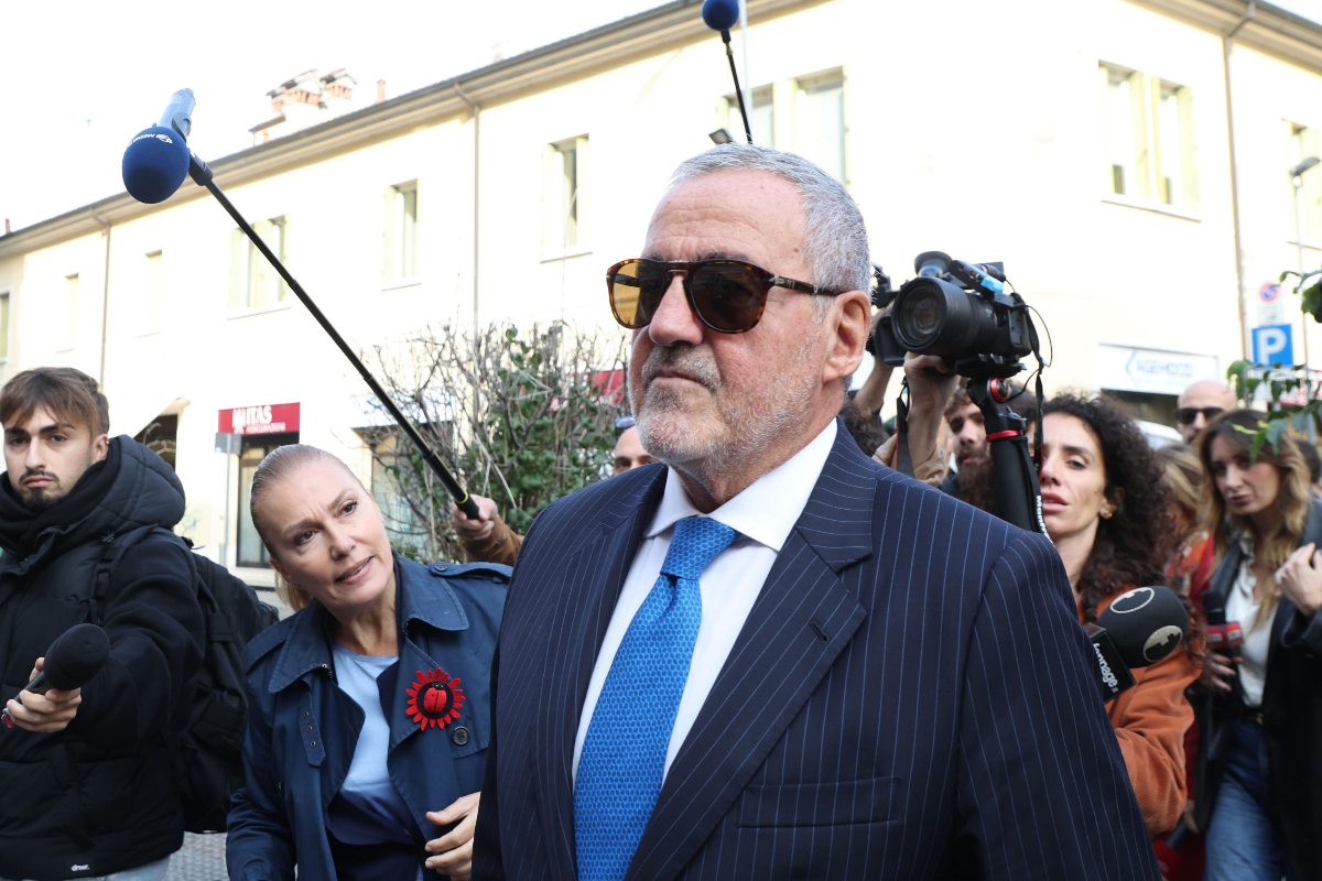 Mario Venditti in tribunale a Brescia