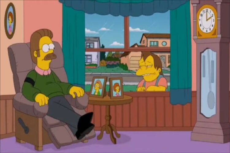 Ned in lutto per la morte di Edna