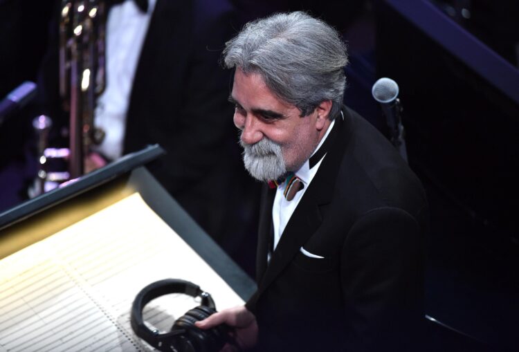 Italian musician Beppe Vessicchio performs on stage during the Sanremo Italian Song Festival at the Ariston theater in Sanremo, Italy, 10 February 2016. The music festival will run from 09 to 13 February. ANSA/ETTORE FERRARI