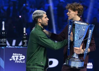 Sinner e Alcaraz dopo la partita a Torino