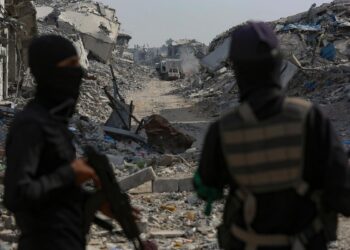 Soldati dellle brigate Al-Qassam, il braccio armato di Hamas