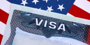 Un fac-simile del visto USA