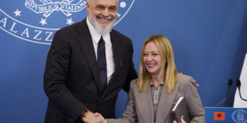 Giorgia Meloni e Edi Rama