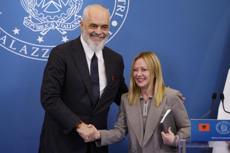 Giorgia Meloni e Edi Rama