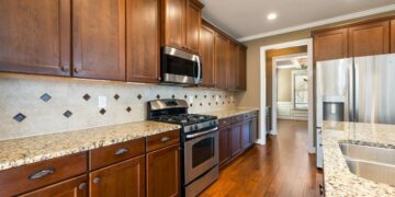 Un piano cottura in acciaio