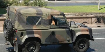 Un veicolo militare dell'Esercito Italiano