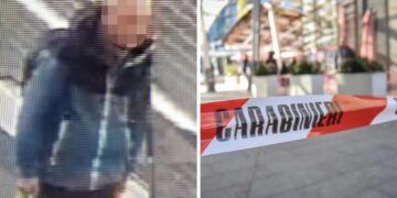 Un'immagine del presunto aggressore di piazza Gae Aulenti