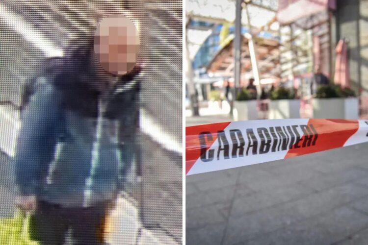 Un'immagine del presunto aggressore di piazza Gae Aulenti