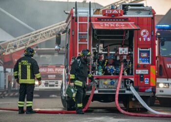 Vigili del fuoco in azione
