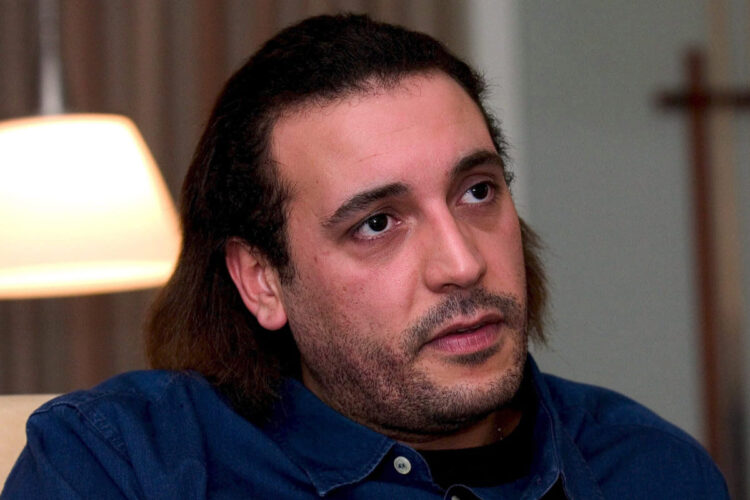 Un primo piano di Hannibal Gheddafi