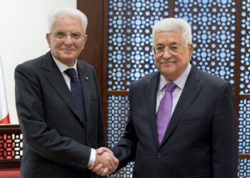 Sergio Mattarella e Abu Mazen