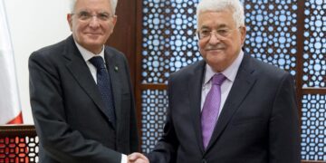 Sergio Mattarella e Abu Mazen