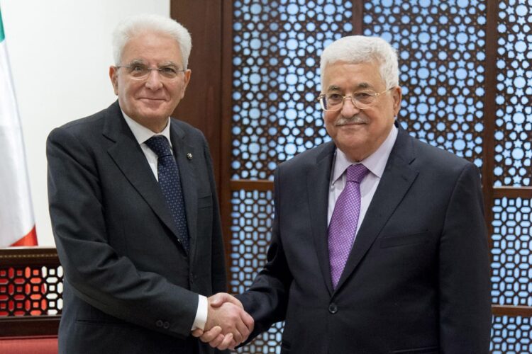 Sergio Mattarella e Abu Mazen