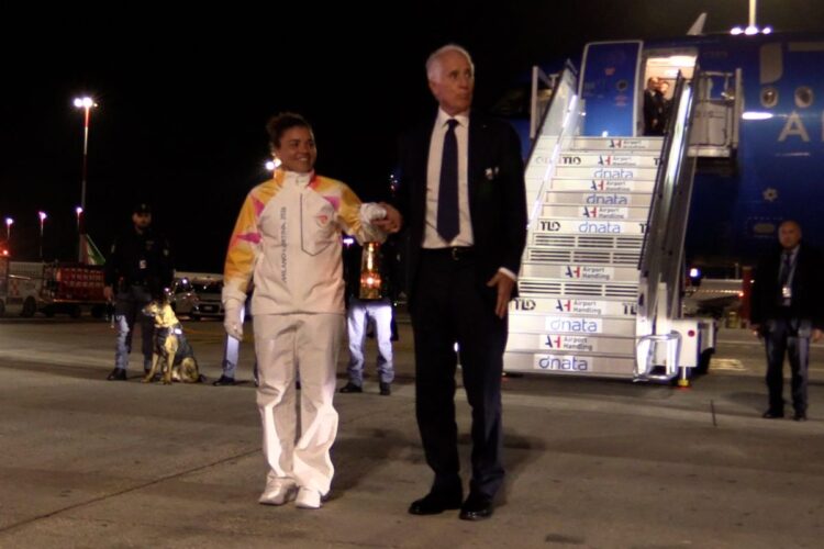 Jasmine Paolini e Giovanni Malagò