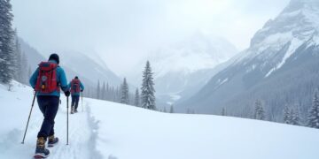Una ciaspolata in montagna