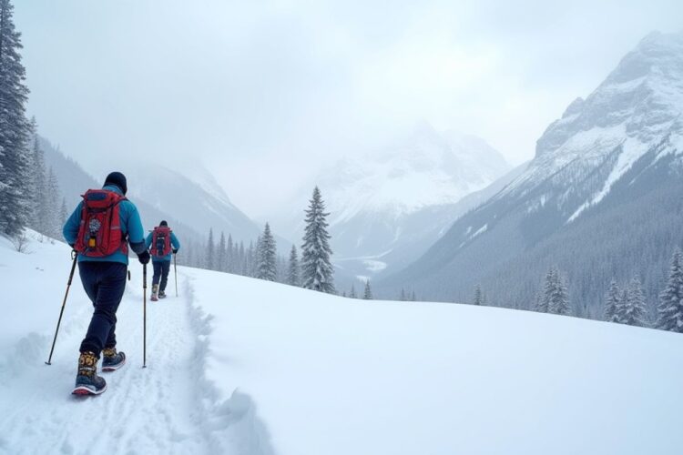 Una ciaspolata in montagna