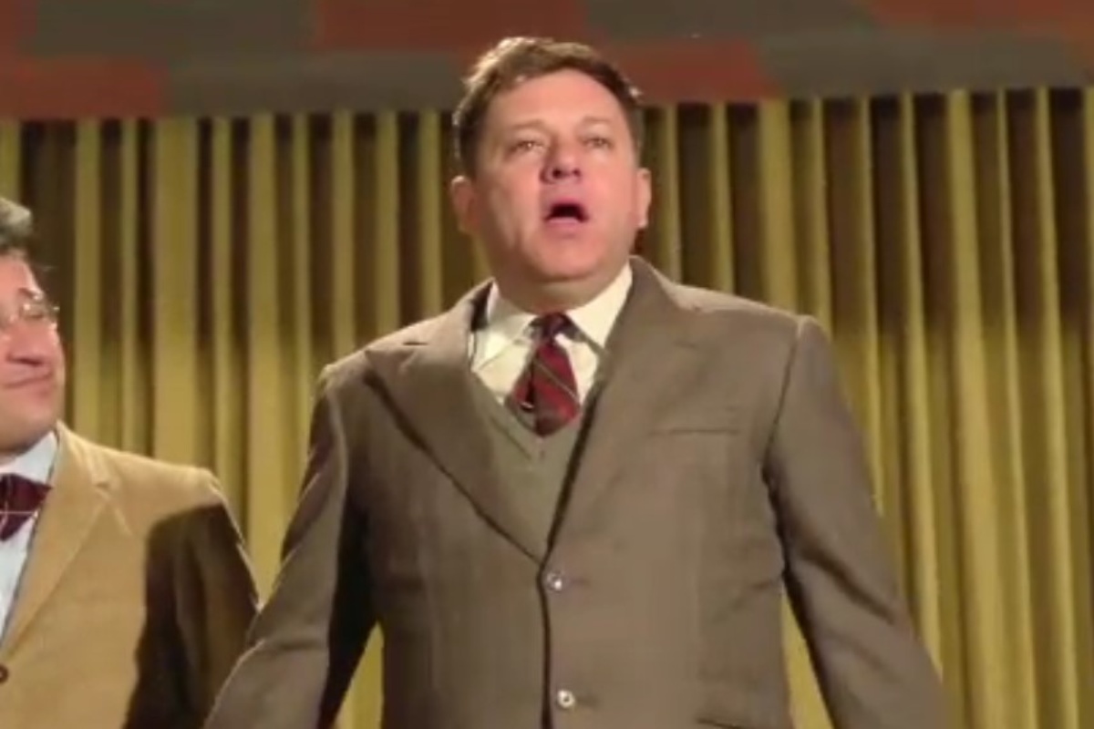 Fantozzi mentre sta per pronunciare la fatidica frase cult 