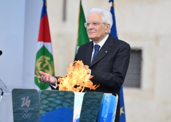 Fiamma olimpica al Quirinale