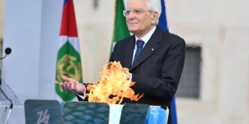 Fiamma olimpica al Quirinale