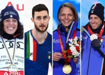 Federica Brignone, Amos Mosaner, Arianna Fontana e Federico Pellegrino