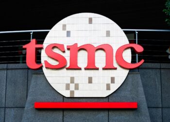 Il logo dell'azienda produttrice di chip Taiwan Semiconductor Manufacturing Company