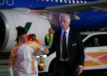 La fiamma olimpica arriva al Quirinale