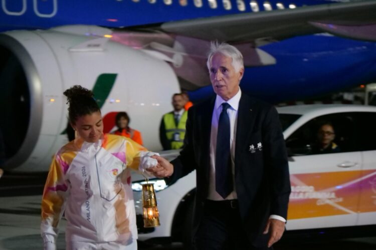 La fiamma olimpica arriva al Quirinale