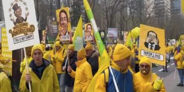 La protesta degli agricoltori a Bruxelles contro il Mercosur