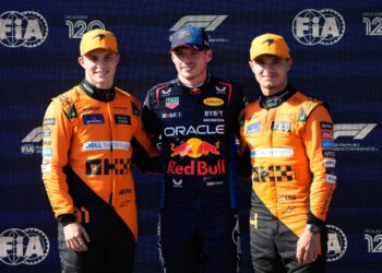 Oscar Piastri, Max Verstappen e Lando Norris