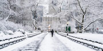 Tempesta di neve a New York