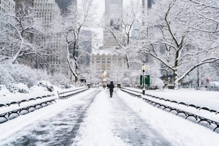 Tempesta di neve a New York