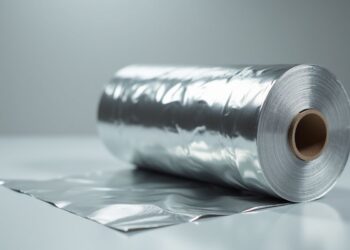 Un rotolo di alluminio da cucina