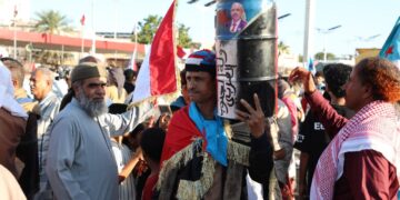Una manifestazione per l'indipendenza dello Yemen
