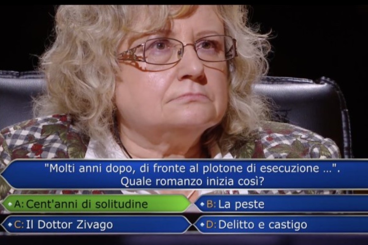 Vittoria Licari di fronte all'ultima domanda da 1 milione di euro 