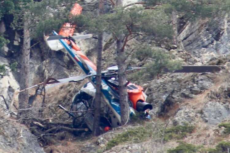 Elicottero precipitato in Valtellina
