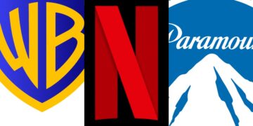 I loghi di Warner, Netflix e Paramount
