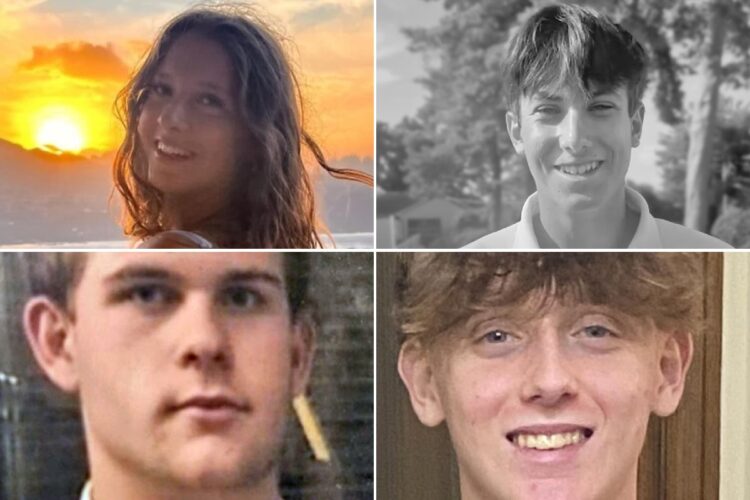 Da sx a dx, in alto Chiara Costanzo, Emanuele Galeppini. In basso Achille Osvaldo Giovanni Barosi e Giovanni Tamburi