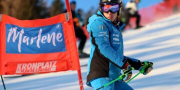Federica Brignone nella prima manche dello slalom gigante a Kronplatz