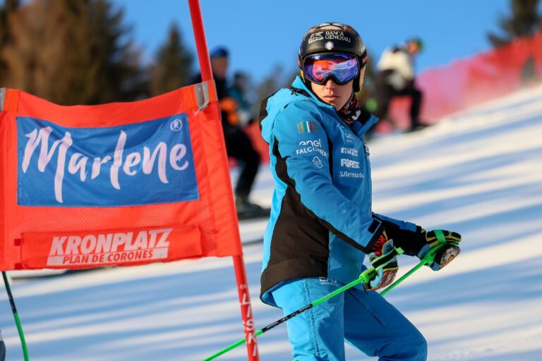 Federica Brignone nella prima manche dello slalom gigante a Kronplatz