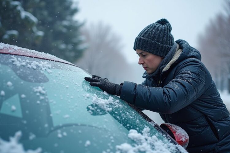 Ghiaccio sul parabrezza