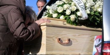 Il feretro di Riccardo Minghetti