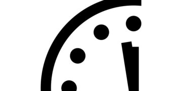 Il logo dell'orologio dell'Apocalisse