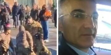 Il salvataggio di un uomo caduto nel lago di Como