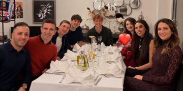 La festa di Capodanno di Sinner insieme agli amici Ciccone e Giovinazzi