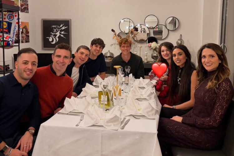 La festa di Capodanno di Sinner insieme agli amici Ciccone e Giovinazzi