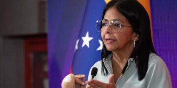 La presidente ad interim del Venezuela Delcy Rodriguez