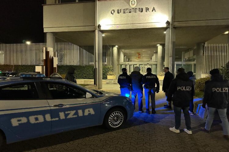 L'arrivo alla Questura di Brescia del cittadino croato Marin Jelenic