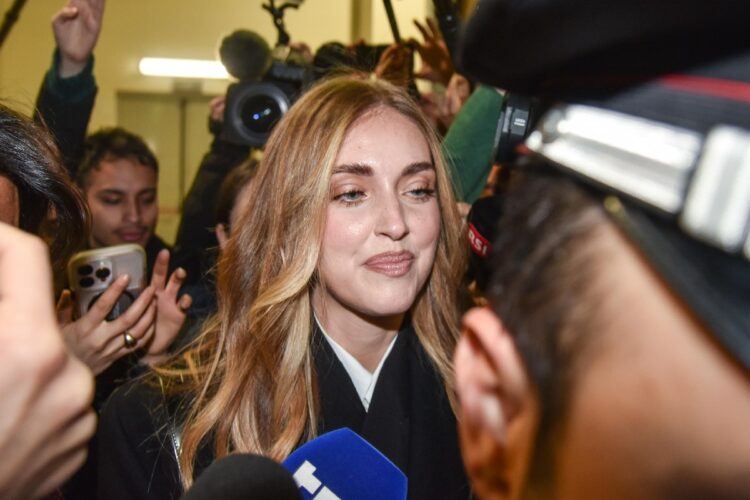 L'arrivo di Chiara Ferragni in tribunale
