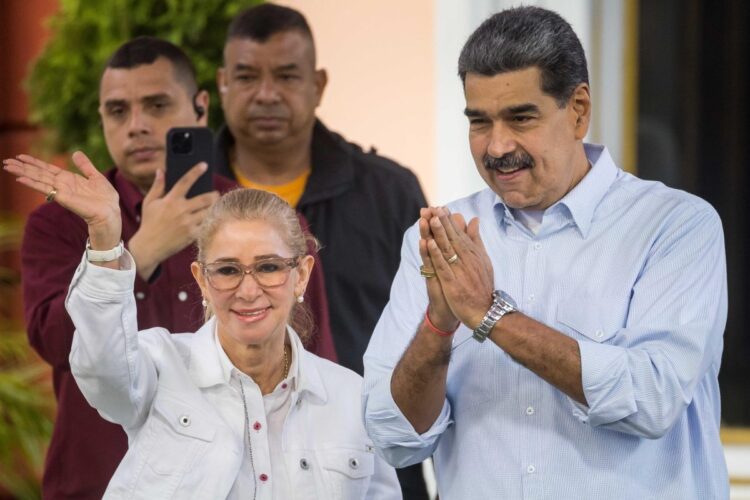 Nicolas Maduro e la moglie Cilia Flores