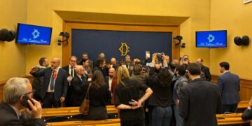 Occupazione della sala stampa della Camera